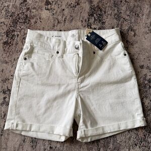 St. John's Bay White Jean Shorts